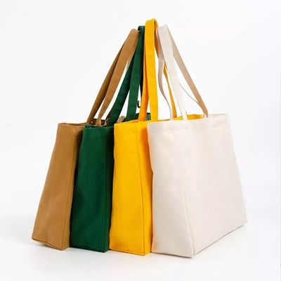 Saco de tela ecológica impresso com tela de seda Saco de compras feminino com bolsos e padrão de letras