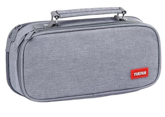 Saco de lápis de impressão simples de cor natural reutilizável personalizado com desempenho