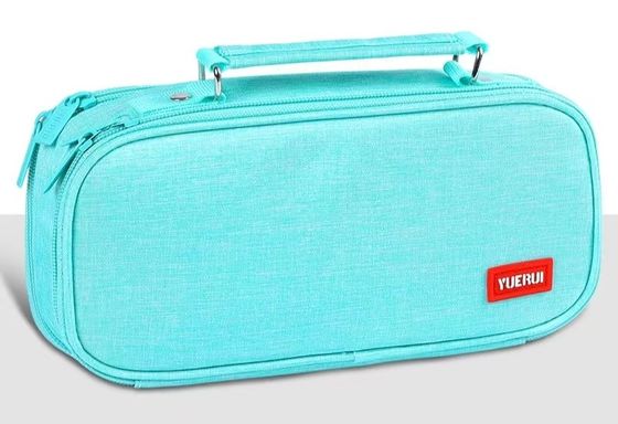Saco de lápis de impressão simples de cor natural reutilizável personalizado com desempenho