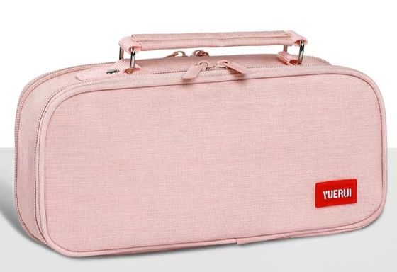 Saco de lápis de impressão simples de cor natural reutilizável personalizado com desempenho