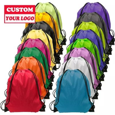 Mochila personalizada de poliéster de nylon de tamanho médio para impressão de tela de seda