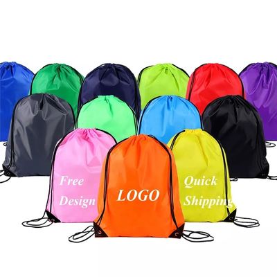 Mochila personalizada de poliéster de nylon de tamanho médio para impressão de tela de seda
