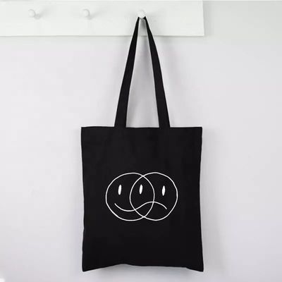 Aceitável OEM/ODM Cartão personalizado Padrão de tela de tecido Tote Bag para compras de supermercado