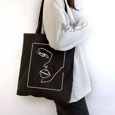 Aceitável OEM/ODM Cartão personalizado Padrão de tela de tecido Tote Bag para compras de supermercado