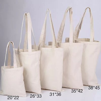 Logotipo personalizado Saco de compras Eco em branco Tote de lona de algodão orgânico com cor personalizada