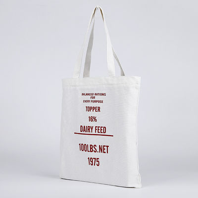 Logotipo personalizado Saco de compras Eco em branco Tote de lona de algodão orgânico com cor personalizada