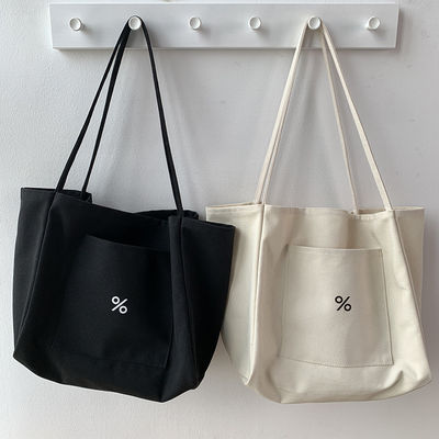 Bolsa de Tote Eco Canvas de cor personalizada para mulheres Grande capacidade e aceitável OEM / ODM