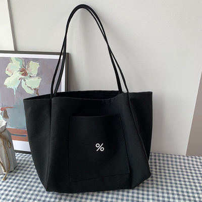 Bolsa de Tote Eco Canvas de cor personalizada para mulheres Grande capacidade e aceitável OEM / ODM