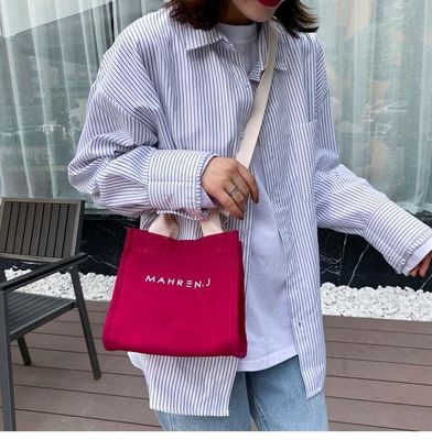 Cor personalizada Mulher pequena de algodão de lona de compras Tote Bag com logotipo impresso personalizado