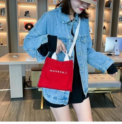 Cor personalizada Mulher pequena de algodão de lona de compras Tote Bag com logotipo impresso personalizado