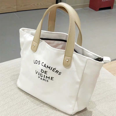 Saco de toque de lona de design personalizado com alças OEM/ODM aceitável com entrega rápida