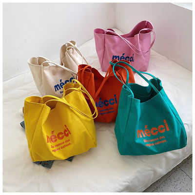 Diária da Escola Vida Eco Moda Bolsa de mão reutilizável personalizada Bolsas de algodão para mulheres
