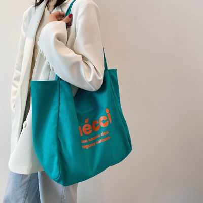 Diária da Escola Vida Eco Moda Bolsa de mão reutilizável personalizada Bolsas de algodão para mulheres