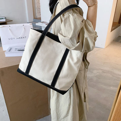 Saco de Tote de tela de cor personalizado com logotipo impresso e design personalizado