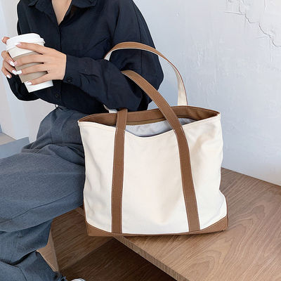 Saco de Tote de tela de cor personalizado com logotipo impresso e design personalizado