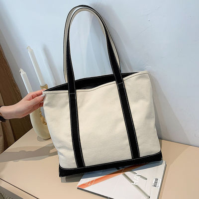 Saco de Tote de tela de cor personalizado com logotipo impresso e design personalizado