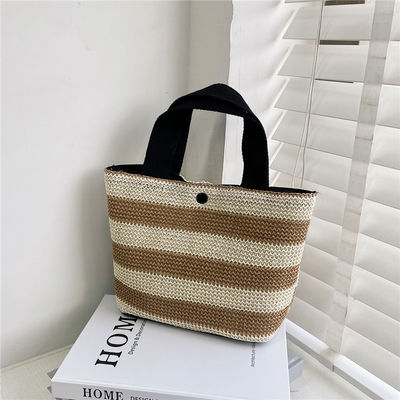 Saco de mão tecido de palha ecológico para mulheres 2022 Beach Tote Ladies Padrão Tipo Outro