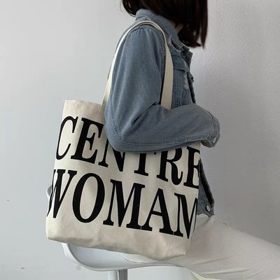 Logotipo personalizado Impresso Saco de Tote de lona para compras no varejo tamanho extra grande