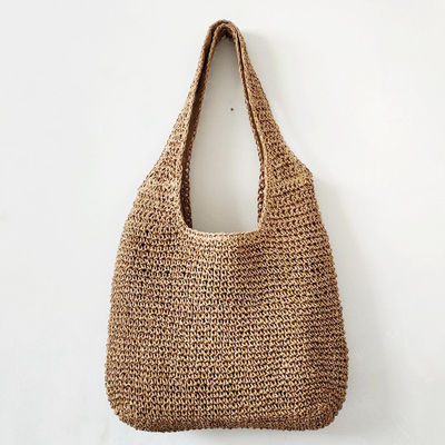 Saco de mão Raffia de verão de 2022 estilo boêmio aceitável OEM/ODM Saco de praia de palha de tecido