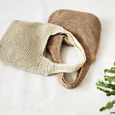 Saco de mão Raffia de verão de 2022 estilo boêmio aceitável OEM/ODM Saco de praia de palha de tecido
