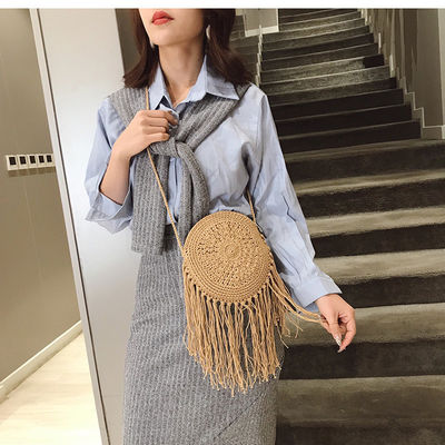 Multicolor Macrame Crochet Lady Bolsas de mão Bolsas de praia tecidas