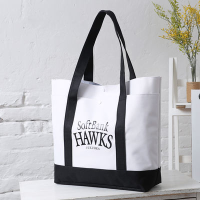 Logotipo personalizado aceito Saco de Tote de lona durável para moda ao ar livre e além