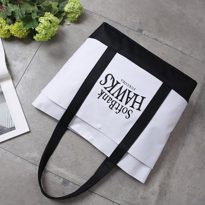 Logotipo personalizado aceito Saco de Tote de lona durável para moda ao ar livre e além