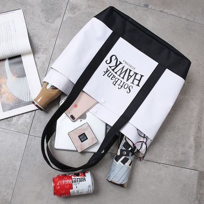 Logotipo personalizado aceito Saco de Tote de lona durável para moda ao ar livre e além