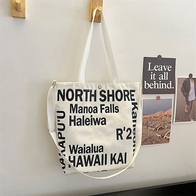 As mais recentes mulheres da moda de lona Crossbody Saco com Tote Manopla e padrão de letra