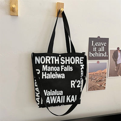 As mais recentes mulheres da moda de lona Crossbody Saco com Tote Manopla e padrão de letra