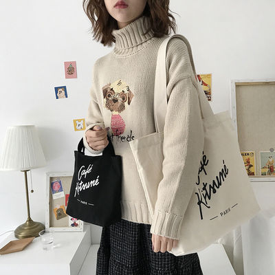 Logotipo personalizado Personalizado Moda Reciclado Bolsa de compras de algodão Bolsa Tote Bolsa Impressa Bolsa de tela