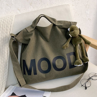 Logotipo personalizado Impresso Durável dobrável Reutilizável Médio de algodão orgânico de lona Tote Bag