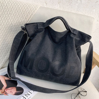 Logotipo personalizado Impresso Durável dobrável Reutilizável Médio de algodão orgânico de lona Tote Bag