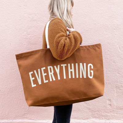 Saco de ginástica de mão de canvas feminino personalizado Logotipo 2022 Carta Imprimir Saco Tote