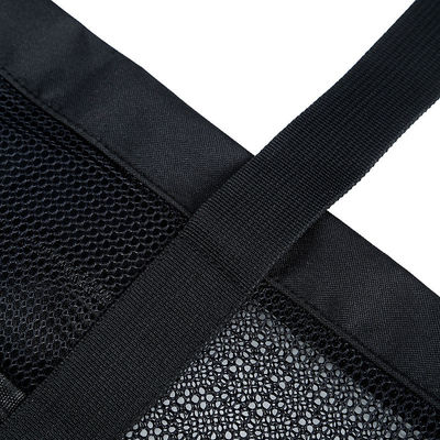 Logotipo personalizado Coleção Black Shell Large Nylon Portable Mesh Beach Tote Bag para mulheres
