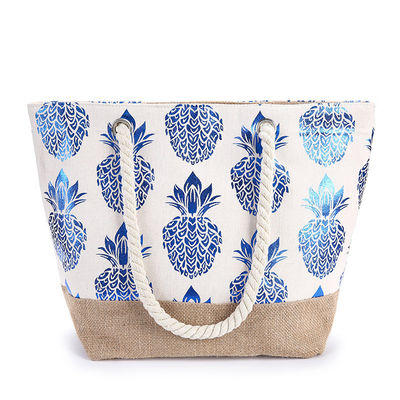 Saco de praia Mulheres Tote Casual Feminino Moda Impressão de Flores Verão Grande Capacidade