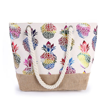 Saco de praia Mulheres Tote Casual Feminino Moda Impressão de Flores Verão Grande Capacidade