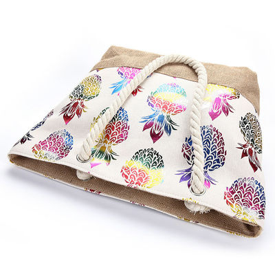 Saco de praia Mulheres Tote Casual Feminino Moda Impressão de Flores Verão Grande Capacidade
