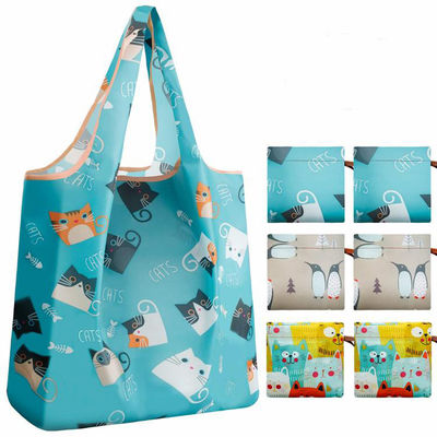 REPT Eco-friendly Reusable Polyester Shopping Foldable Tote Maquiagem Embalagem Sacos de Nylon