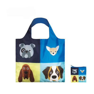 Estilo manuseado REPT Lata de cão tecido de poliéster sacos de praia sacos de compras dobráveis de animais