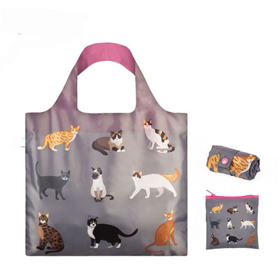 Estilo manuseado REPT Lata de cão tecido de poliéster sacos de praia sacos de compras dobráveis de animais