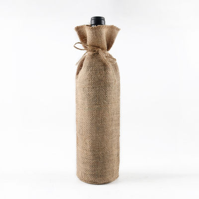 Botas de vinho de Jute cobertas com cordas Reutilizáveis bolsas de presente de vinho em cores personalizadas
