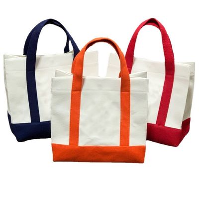 Saco de compras Eco Blank Line Tote Canvas reutilizável com logotipo personalizado e logotipo personalizado