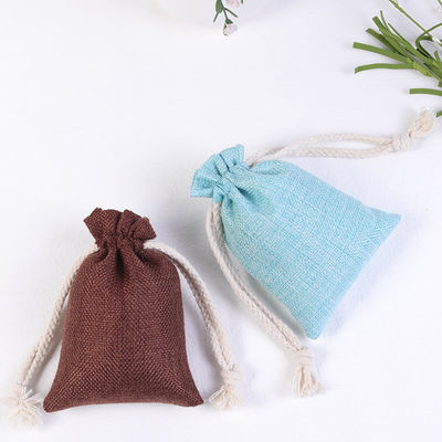Eco-friendly Logotipo personalizado Bolsa de Linho Impressa Jute Burlap Bolsa de Presente