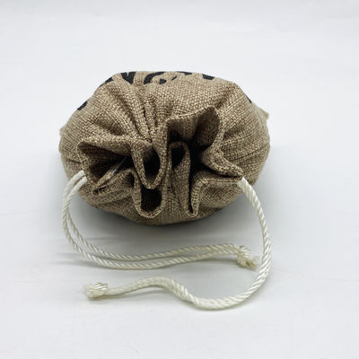 Logotipo personalizado Jute Drawstring Pouch para a vida escolar diária Essenciais e organização