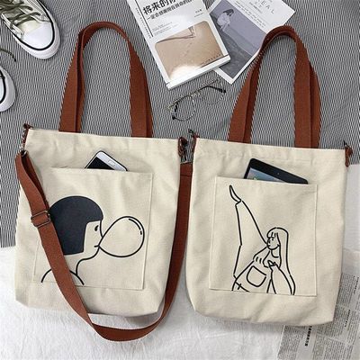OEM/ODM aceitável Saco de compras de algodão de lona com logotipo personalizado