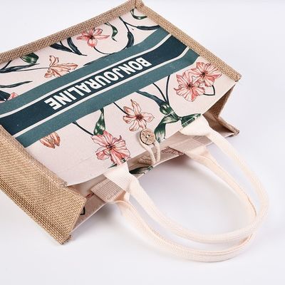 Sacos de compras de juta personalizam sacos de massa reutilizáveis para tamanho médio no mercado de Bangladesh