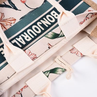 Sacos de compras de juta personalizam sacos de massa reutilizáveis para tamanho médio no mercado de Bangladesh