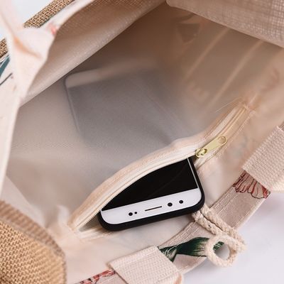Sacos de compras de juta personalizam sacos de massa reutilizáveis para tamanho médio no mercado de Bangladesh