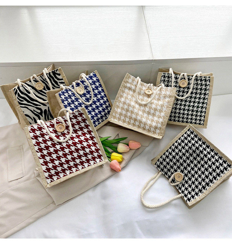 Eco-friendly Canvas Clutch Style Low Moq Reciclável Plain Hessian Gift Mini Jute Bags